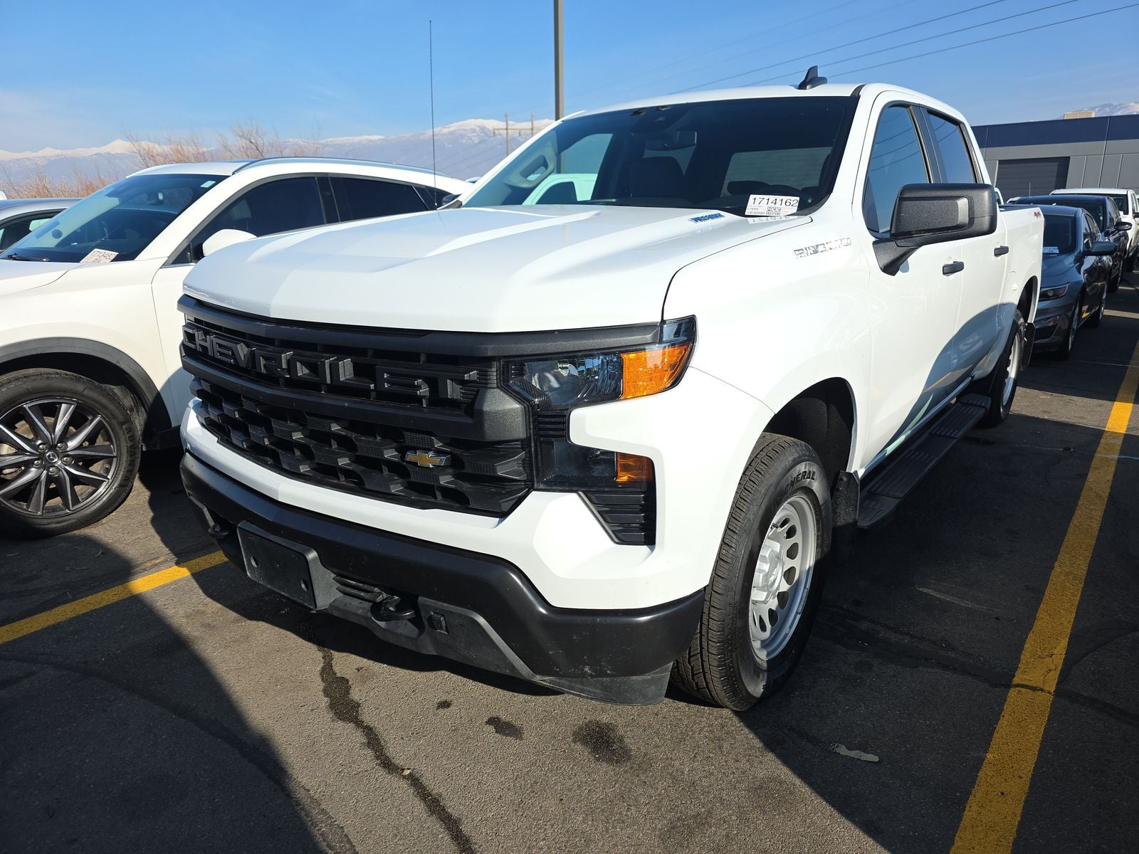 2025 CHEVY SILVERADO 1500 WT GAS WHITE SHORT BED SINGLE